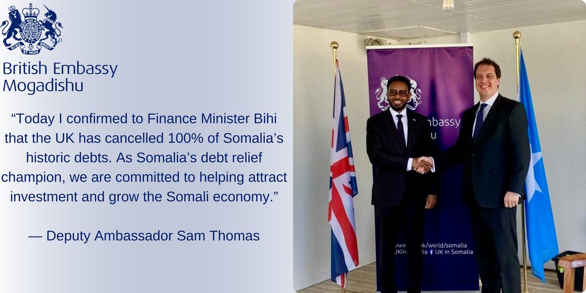 We’ve cancelled 100% of Somalia’s historic debt through completion of the HIPC Initiative to help: ✔️ Attract investment ✔️ Grow the economy ✔️ Build a secure and stable Somalia #GoFarGoTogether