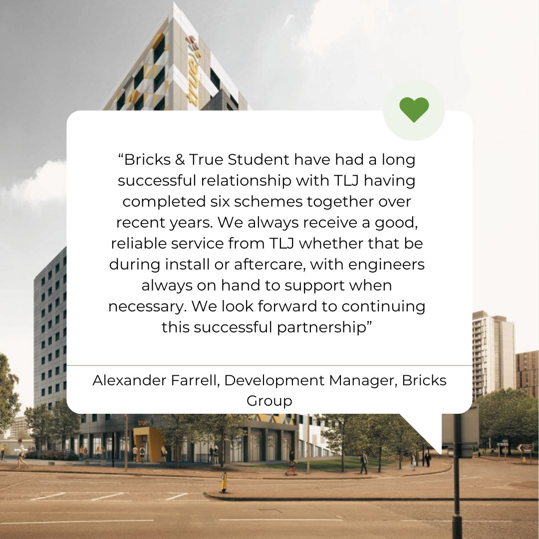 At TLJ, we are always honoured to receive such positive feedback from our customers! Take a moment to read Alexander's testimonial about his experience collaborating with TLJ!
#BricksGroup #PBSA #partnerships #accesscontrol