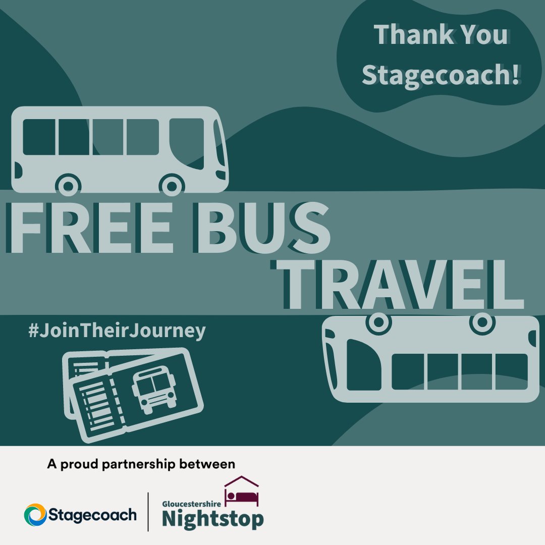 Free county-wide bus travel for @GlosNightstop young #homelesspeople. Be part of the journey, sign up to host a young person today. gloucestershirenightstop.org.uk #JoinTheirJourney #DonateASafeNight #GNS20 #Gloucestershire #Volunteering @Stagecoach_West