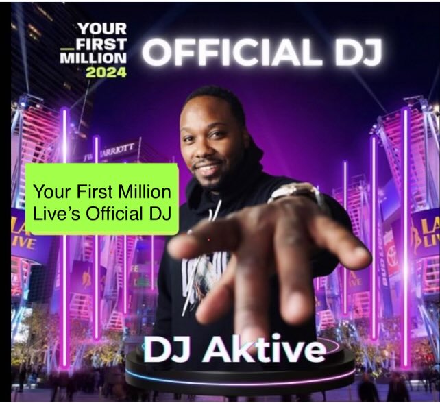 Excited to dj at the @yourfirstmillionlive conference in LA on April 11th & 12th. Grab your tickets & catch some amazing speakers! Thanks @arlanwashere for the invitation🙏🏽