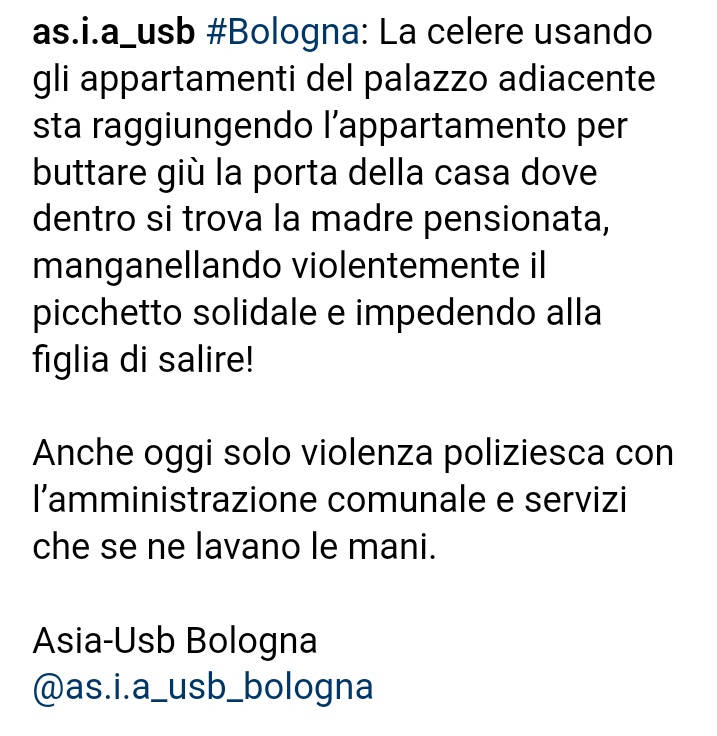 Le risposte della celere all'emergenza abitativa a Bologna: manganellate Sfratto a @SereScandellari
#comunediBologna #emergenzacasa #dirittoallacasa
#bastasfratti