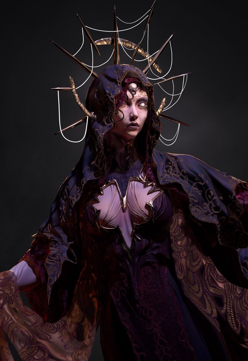 It’s #portfolioday 🎨
I’m Febe from the Netherlands and I’m currently looking for my first job in the game industry! My special interest is in whimsical and slightly creepy fantasy woman ✨