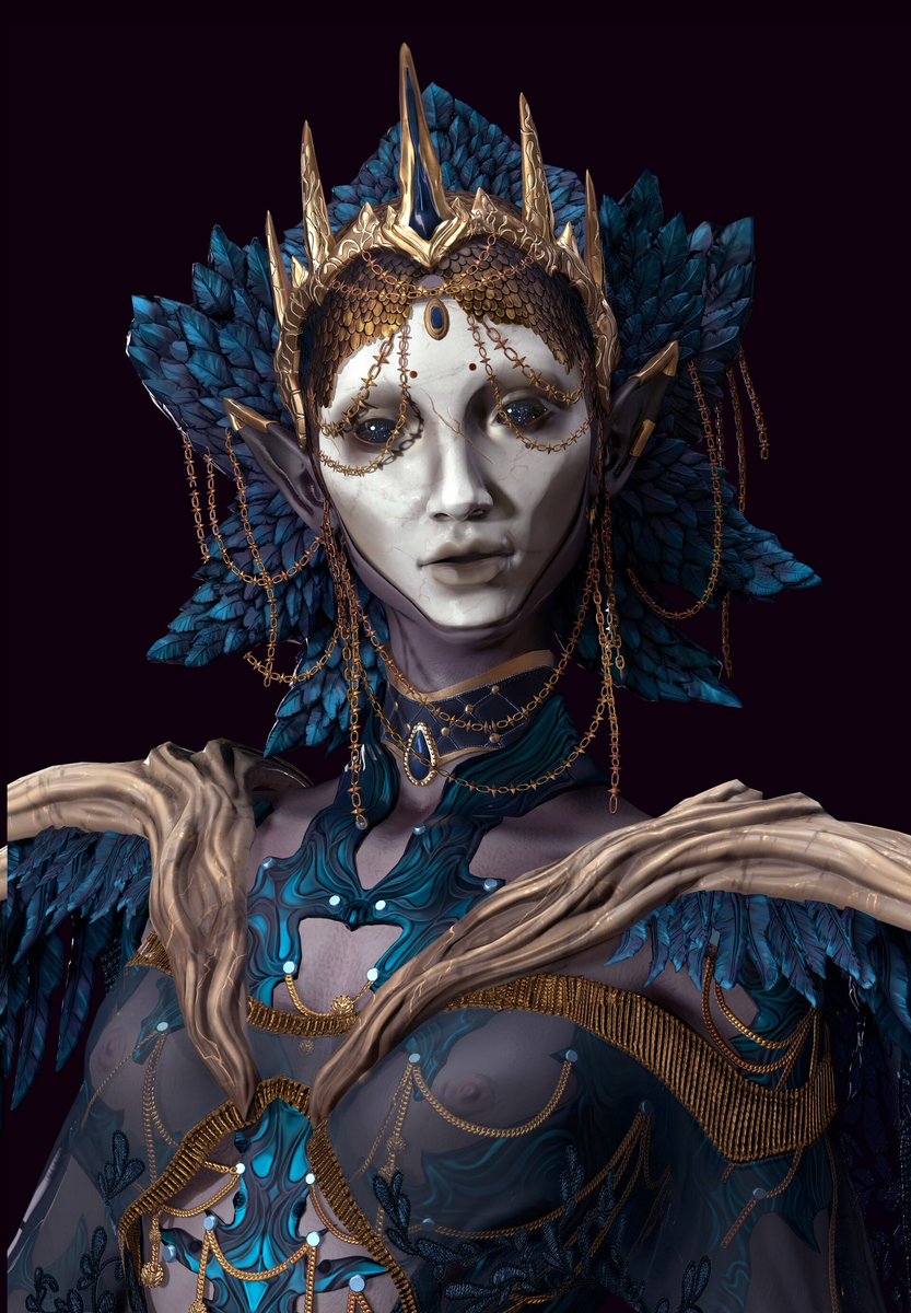 Febedvos's tweet photo. It’s #portfolioday 🎨
I’m Febe from the Netherlands and I’m currently looking for my first job in the game industry! My special interest is in whimsical and slightly creepy fantasy woman ✨ https://t.co/nEghaeijmk