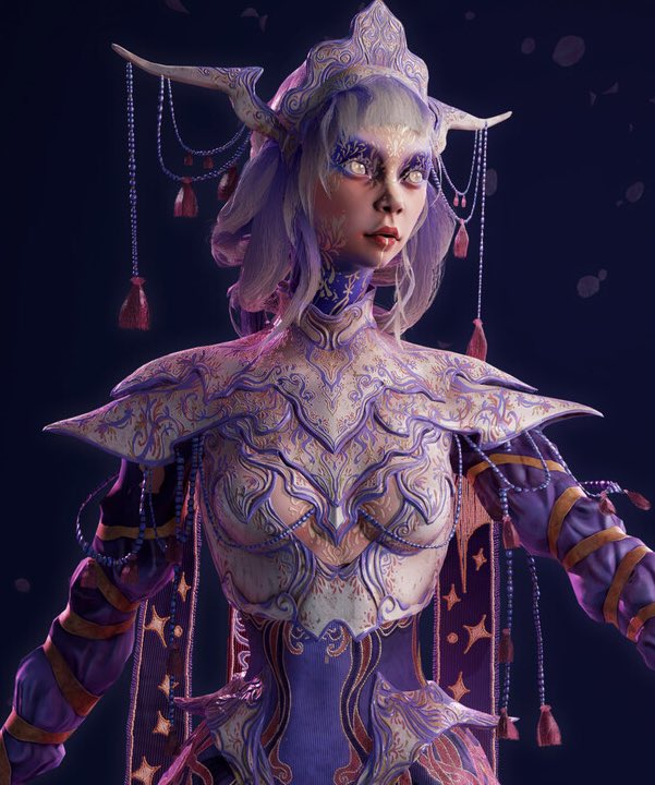 Febedvos's tweet photo. It’s #portfolioday 🎨
I’m Febe from the Netherlands and I’m currently looking for my first job in the game industry! My special interest is in whimsical and slightly creepy fantasy woman ✨ https://t.co/nEghaeijmk