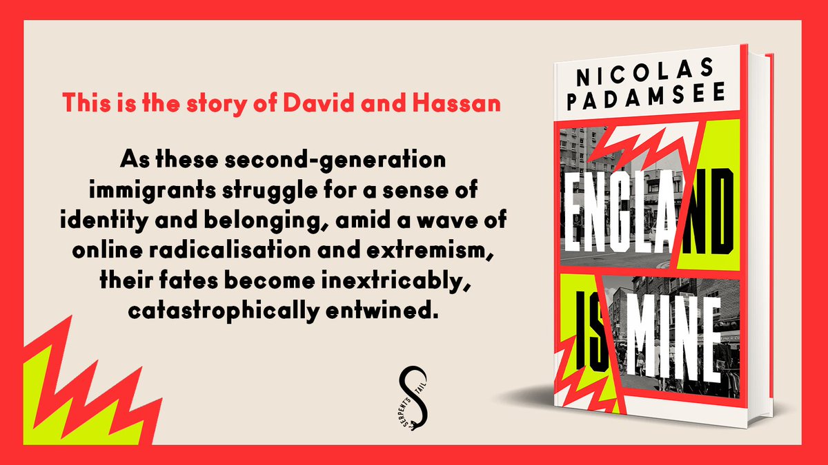 #EnglandIsMine is out now! An Observer best debut novel 2024. 'A brilliant dissection of race, identity, masculinity and extremism' Monica Ali ⚡️⚡️⚡️⚡️⚡️ @nicolaspadamsee serpentstail.com/work/england-i…