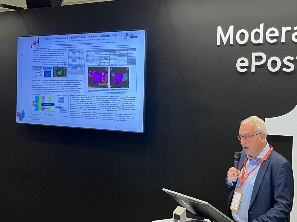 BSC_EU_Heart's tweet photo. LOCALIZE CF trial released its promising results: CF >9.5g and LI drop >20Ω are predictors of durable lesion meaning the combination of contact force and local impedance may improve overall ablation effectiveness for paroxysmal #AF.
Learn more: https://t.co/RF9UAiJAot
#EHRA2024 https://t.co/pOdxeuPehi