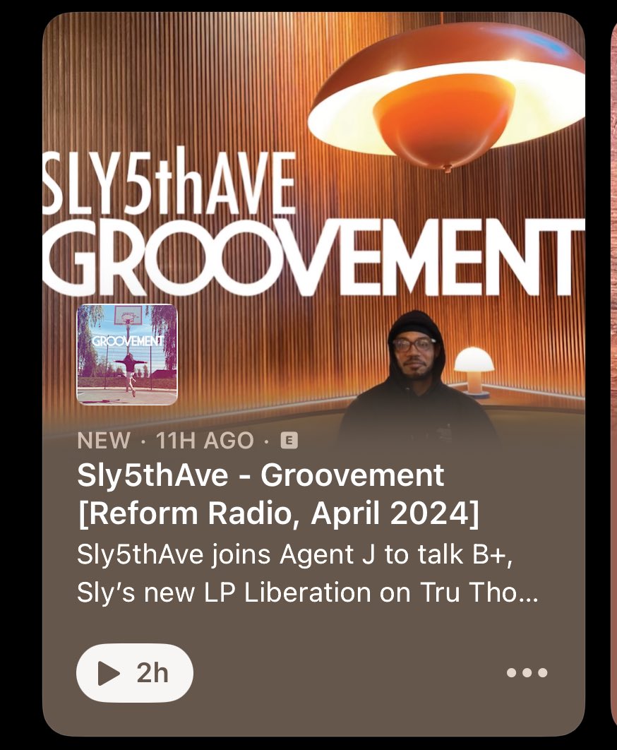 jamie groovement / agent j (@jamiegroovement) on Twitter photo Listen back to <a href="/Sly5thAve/">Sylvester Onyejiaka</a> talking <a href="/bpleasel/">B+</a>, Prince, new LP Liberation on <a href="/tru_thoughts/">Tru Thoughts</a> and the passing of Casey Benjamin. World premiere from the homie <a href="/jswisshere/">JSWISS</a> too.
Apple podcasts and most other places search GROOVEMENT - Mixcloud:
mixcloud.com/groovement/gro… Listen back to <a href="/Sly5thAve/">Sylvester Onyejiaka</a> talking <a href="/bpleasel/">B+</a>, Prince, new LP Liberation on <a href="/tru_thoughts/">Tru Thoughts</a> and the passing of Casey Benjamin. World premiere from the homie <a href="/jswisshere/">JSWISS</a> too.
Apple podcasts and most other places search GROOVEMENT - Mixcloud:
mixcloud.com/groovement/gro…