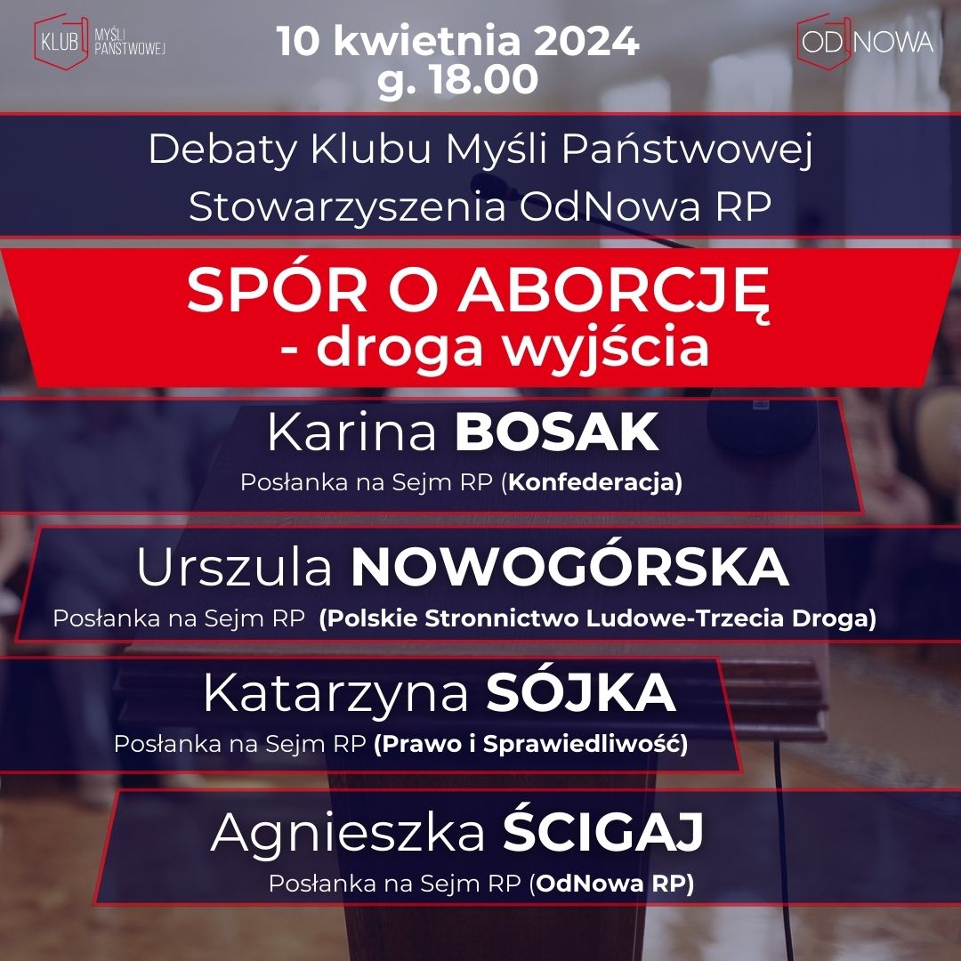 Serdecznie informujemy, że zaproszenie do udziału w debacie przyjęła również @UNowogorska