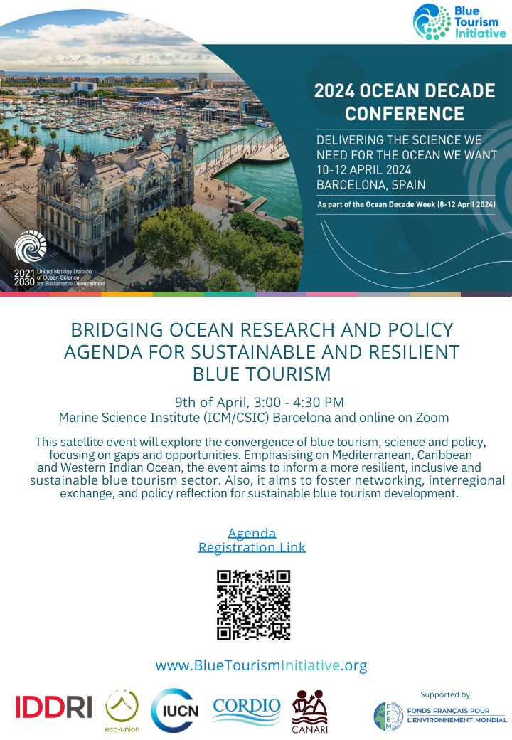 IDDRI is at the @UNOceanDecade in Barcelona! Today, at 3 pm, we are organising a satellite event on blue tourism👉docs.google.com/forms/d/e/1FAI… And Jean-Pierre Gattuso is participating in the session 'Advancing marine carbon dioxide removal for the planet we want'…
