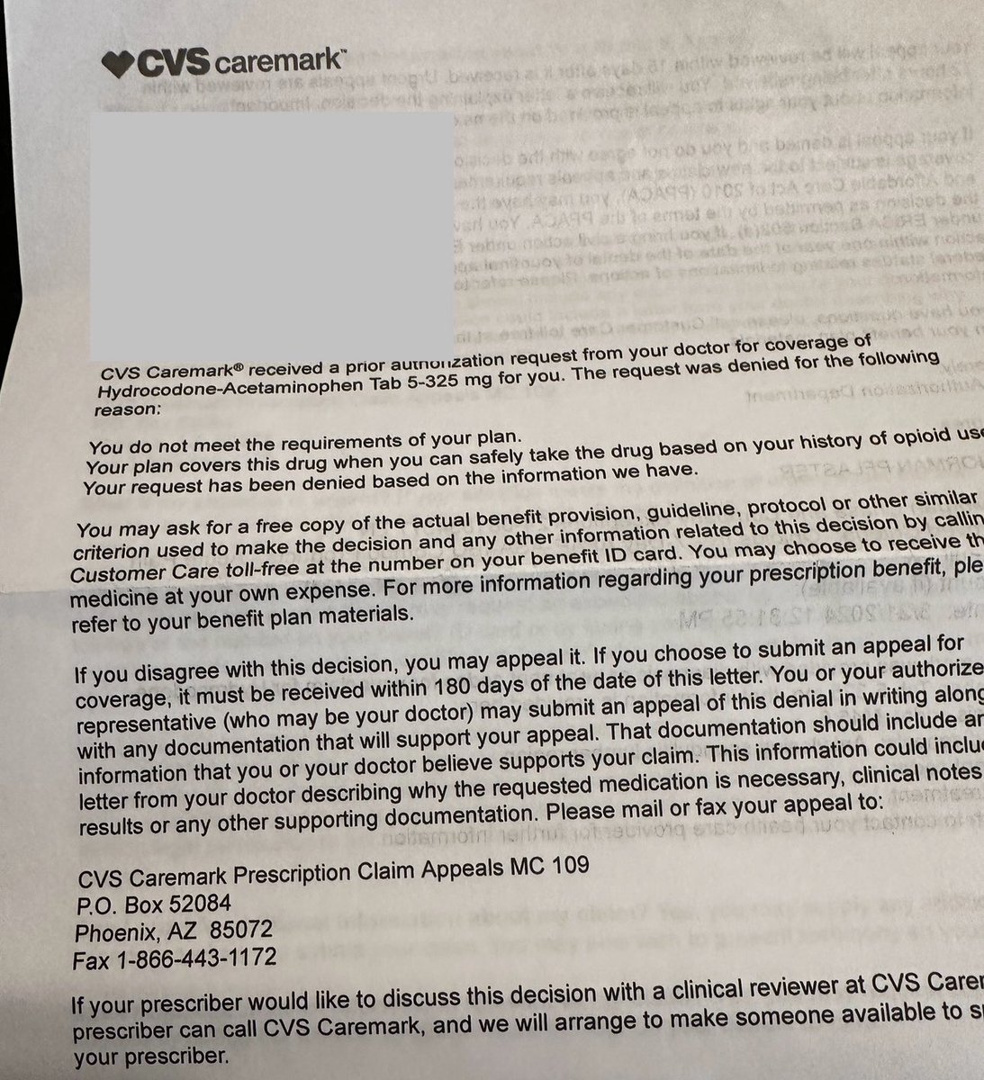 Exactly who the f*ck is a pencil pusher over at @CVSHealth to suddenly decide after 15 years of the exact same RX at the exact same dosage for the exact same issue to deny my claim 

I have a degenerative spinal arthritis & 80% of the time @cvspharmacy can’t get their shit 
1/