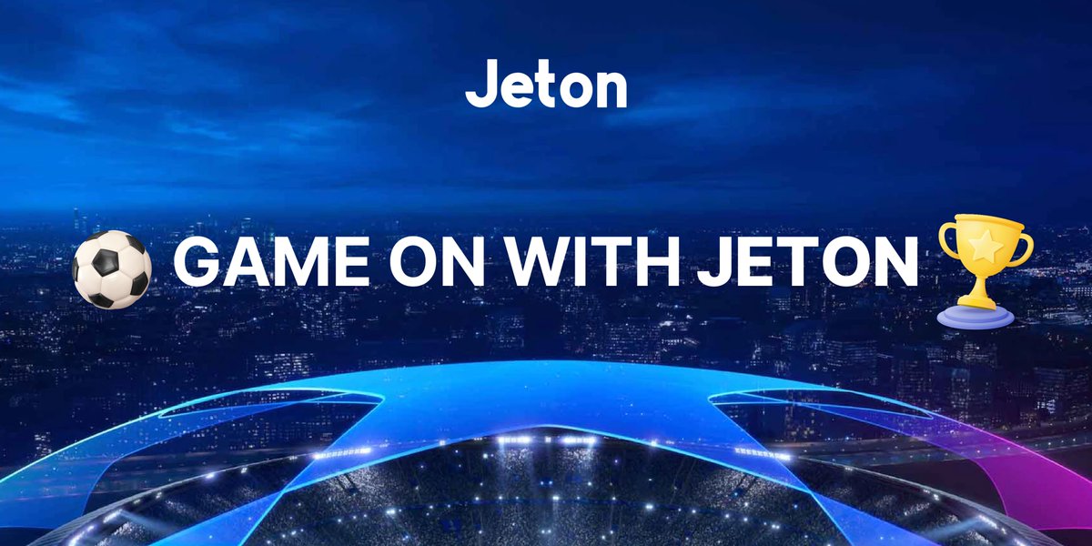 Calling all football fans! ⚽️🏆 Prepare for this week's thrilling matches with Jeton, ensuring swift and secure payments every time! 🚀 Join Jeton now 👉🏻 bit.ly/45uTyWU #UEFAChampionsLeague #uefa #ChampionsLeague #football #UCL #matchday