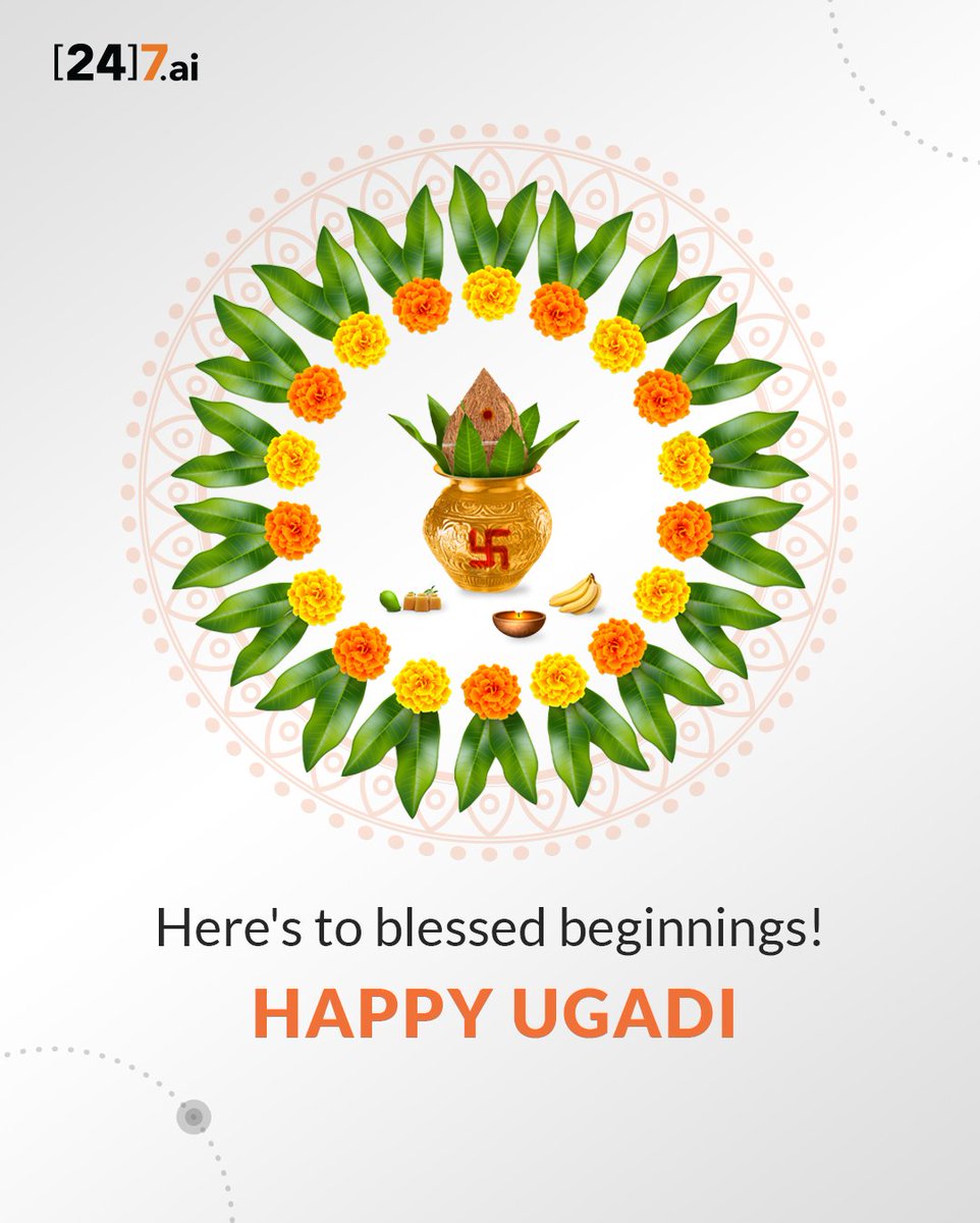 Let's welcome a year filled with hope, happiness, and wonderful beginnings. Happy Ugadi from our family to yours! #247ai #ugadi2024 #HappyUgadi