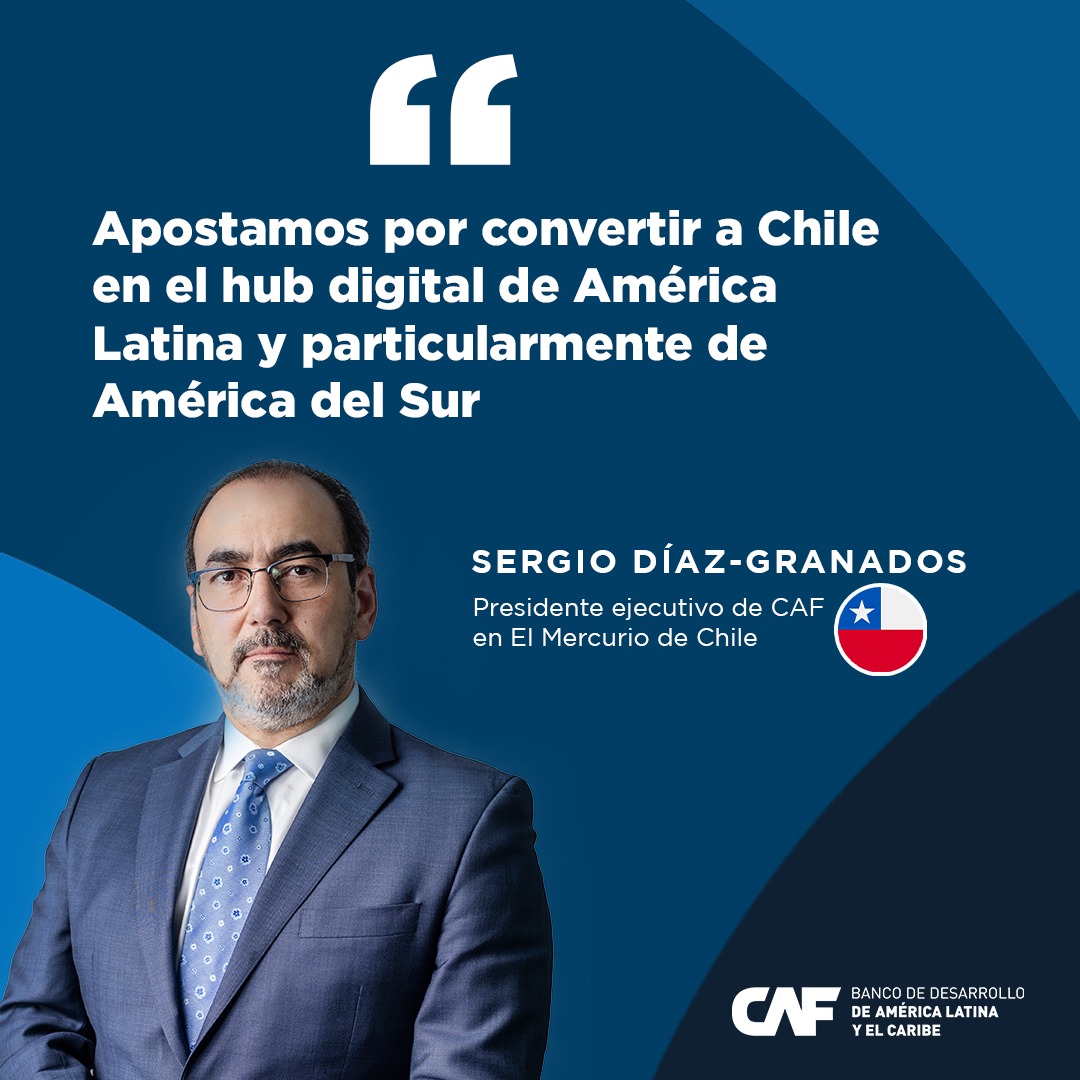 📌 Nuestro presidente ejecutivo @sergiodigra tiene muy clara la apuesta de @AgendaCAF en 🇨🇱: 'Apoyar el posicionamiento de Chile como un hub digital para la región'. ¿Cómo lo vamos a lograr? Lo explicamos en la #EstrategiaPaísChile 2023-2026, que presentamos este lunes en el…