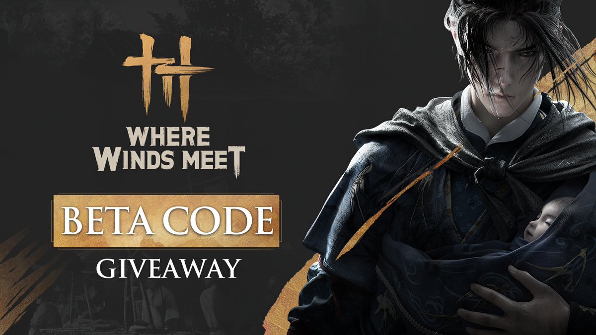 ⚡️BETA TEST CODE GIVEAWAY⚡️

Gain access and lock down your spot in the first closed beta now!

How to Participate:
1.  Follow <a href="/WhereWindsMeet_/">Where Winds Meet</a>
2. Like &amp; Retweet this post

Event Period: 4/9 - 4/13 23:59 ET
Sign-up for beta: bit.ly/4aAoIyy
Join our Discord Channel for