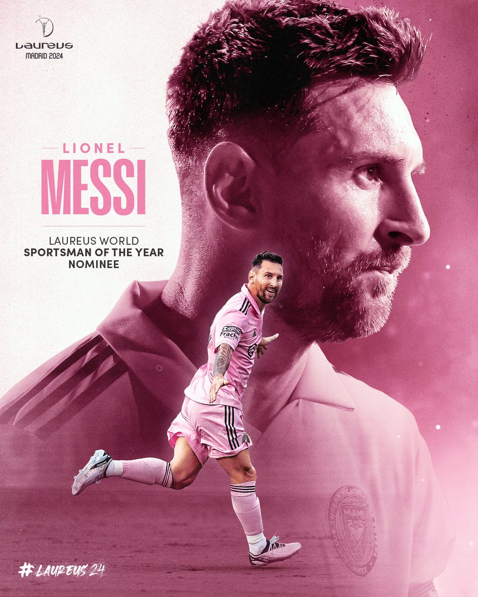 New country. Same impact. 👊 🔟 - Laureus World Sportsman of the Year Nominee Lionel Messi’s first season with @InterMiamiCF included a stunning first @LeaguesCup trophy for the @MLS club. #Laureus24