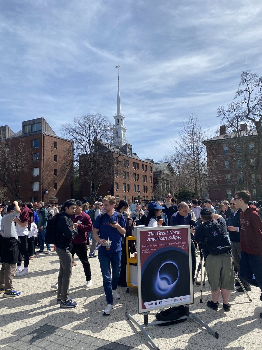 Harvard eclipse-viewing party, Harvard University, 8 April 2024 @Harvard @NASA #eclipse