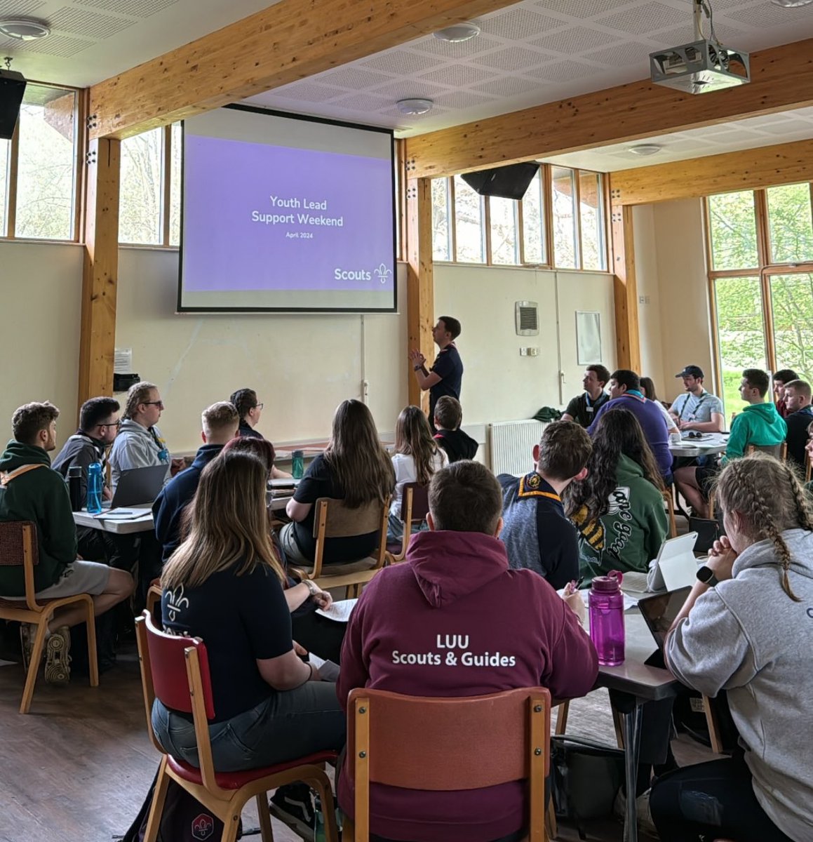 joseph_scouts's tweet photo. Great weekend with over 60 youth leads, at the Youth Lead support weekend! 

Was great talking with CYLs/DYLs from all over the country and taking part in workshops from HQ volunteers and staff!

It’s great seeing YouShape scouting at the forefront of these weekends and seeing how best we can get young people’s voices heard! 

#Youshape #YouthLeadWeekend #YouthLead #YouthShaped #Youth #scouts #scoutsUK