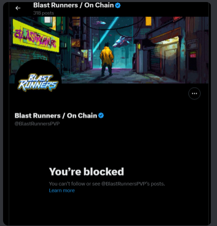 Klipso130's tweet photo. @BlastRunnersPVP  SCAM ALERT!!

 I bought 50 runners pre snapshot block 360021, I received none. All got airdropped to previous owners. First fumbled mint, then got exploited and now failed airdrop. Most incompetent on blast, STAY FAR AWAY https://t.co/0Z6kfuqoqq