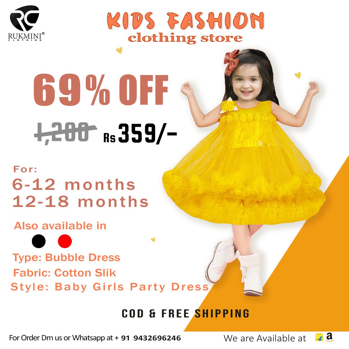 Baby Girl Party Wear Dress ONLY 359/-
COD Wp +91 9432696246
#RukminiClothing #BabyStyle #BabyFashion #BabyFashion #KidsFashion #BabyStyle #BabyBoutique #BabyWear #KidsWear #BabyShop #OnlineBabyStore #NewbornFashion #BabyDeals #BabyOOTD #BabyFashionista #BabyStyleGuide. #KidsOOTD