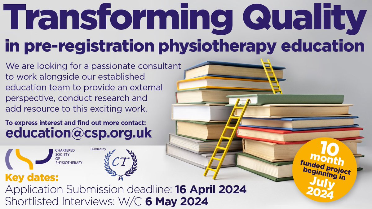 One week left to get your submission in for this exciting opportunity to work with the CSP. Email education@csp.org.uk to get more info on this tender!