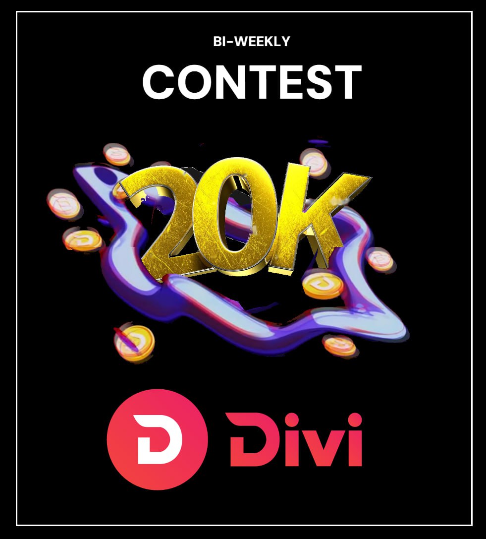 Contest Time🚨 Want to be in the running to win 20,000 $Divi? ✅ Follow us ❤️ Like our pinned post 🔁 Retweet our pinned post ❓ Answer the following question as a reply to the pinned post: What makes the Divi blockchain different? Hint: you will find the answers in the video…