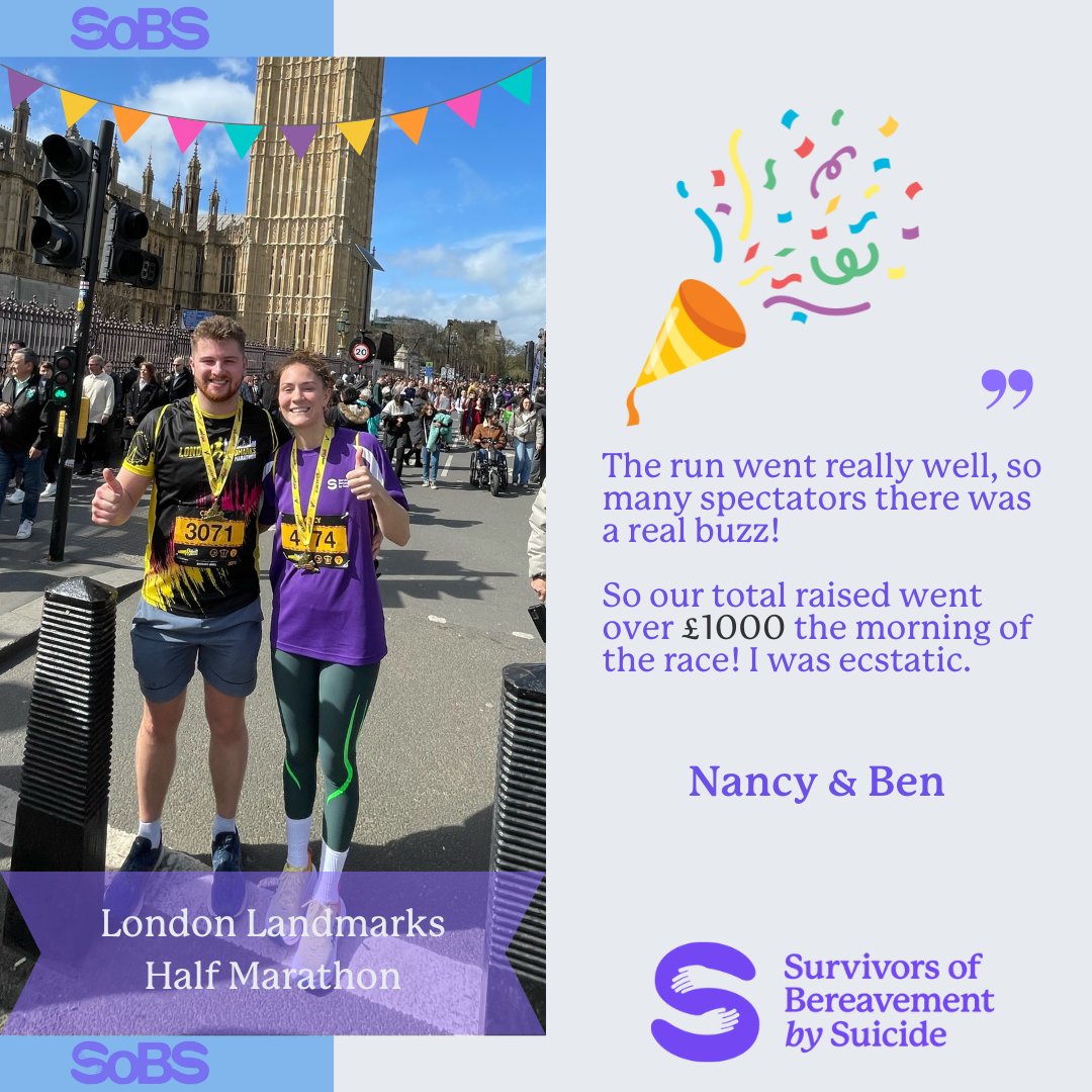A huge thank you to all our fundraisers who took part in the London Landmarks Half Marathon. Thank you for raising awareness and choosing us as your charity 💜 #LondonLandmarksHalfMarathon #Fundraisers #CharityRun #CommunitySupport