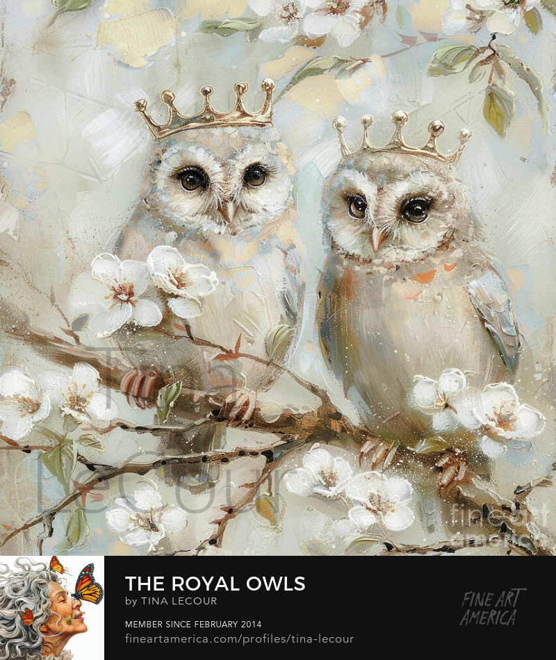 TinaLeCour's tweet photo. The Royal Owls...Can be purchased here..https://t.co/OSjG7l94p5

#Owl #owls #birds #birdwatching #wallartforsale #WallArtDecor #wallart #homedecor #homedecoration #interiordecor #interiordesigner #InteriorDesignMasters #giftideas #gifts #Greetingcards #giftsforher #GIFTNIFTY https://t.co/o95tzHSPpj
