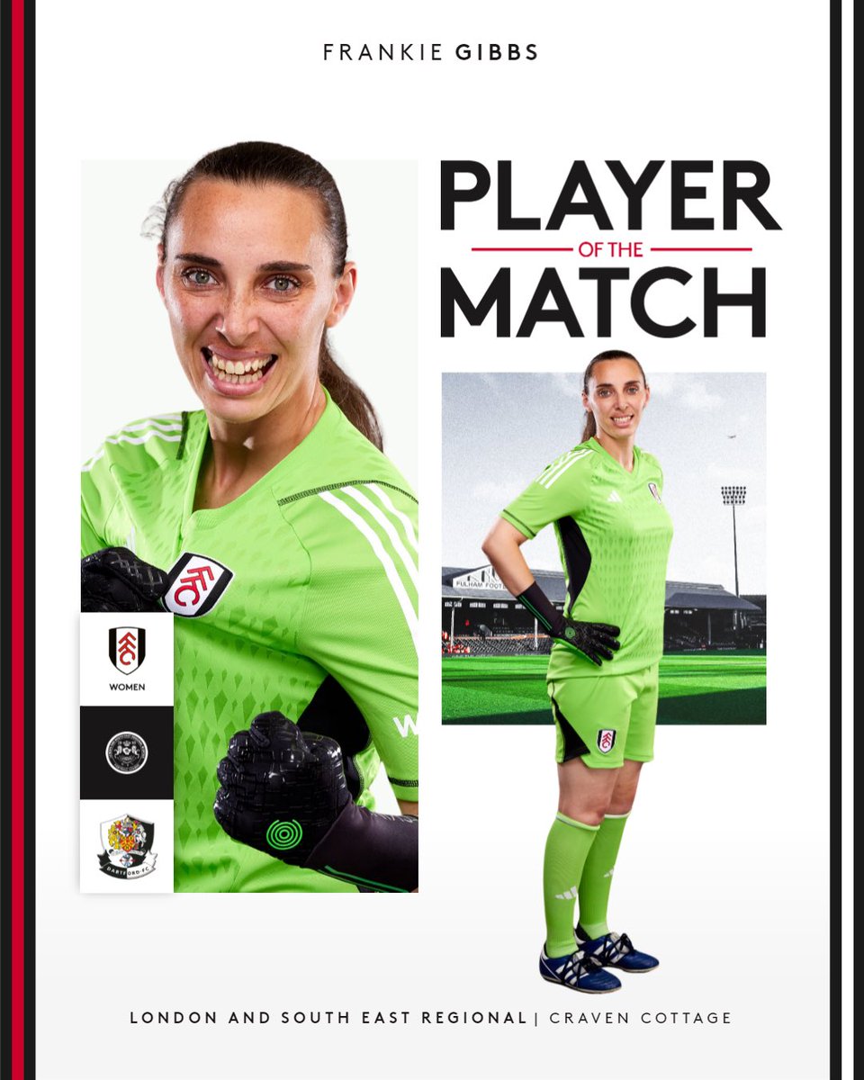 Player of the Match! 🏆 

A clean sheet for @FrankieGibbs13 on Sunday, making crucial saves, as well as quality distribution. 

#FFCW
