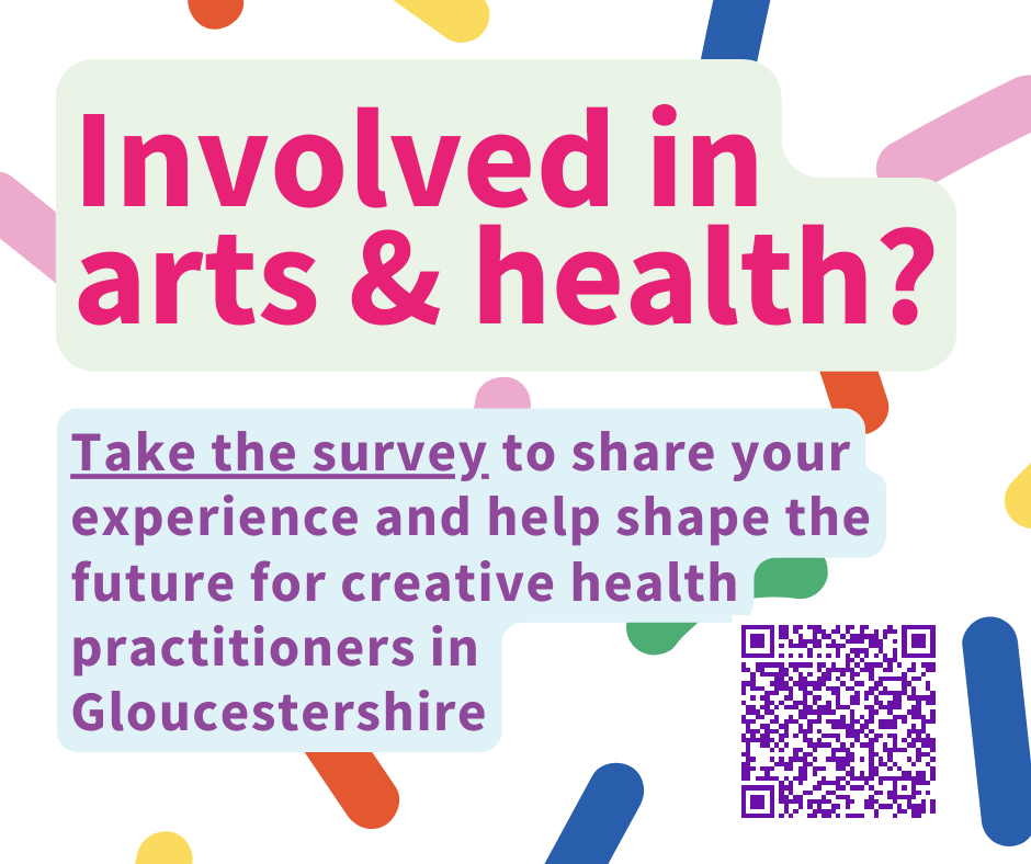Would you like to see a more diverse, skilled talent pool of people working in #artsandhealth? Help us support creative health practice and those that deliver it by taking and sharing this survey 🙏👉 bit.ly/4ao2HTx #Gloucestershire #socialprescribing #createhealth