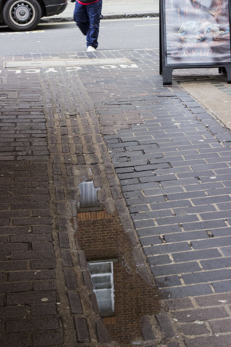 Hidden depths, Soho, London #abstractart #photographicart #boatsthattweet  #puddle #plw1053 #tenfiftythreeimages #photooftheday #photographers #PhotographyIsArt #photography  #reflection @The_RPSLondon
 #water #sunlight #soho