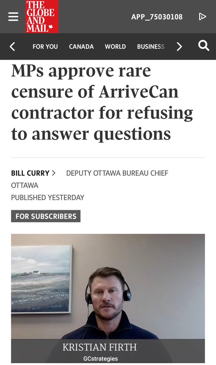 Kristian Firth refused to give us answers at committee. Yesterday, Conservatives forced a vote to summon him to the House to answer those questions. Conservatives will get to the bottom of the ArriveSCAM and get answers for Canadians.