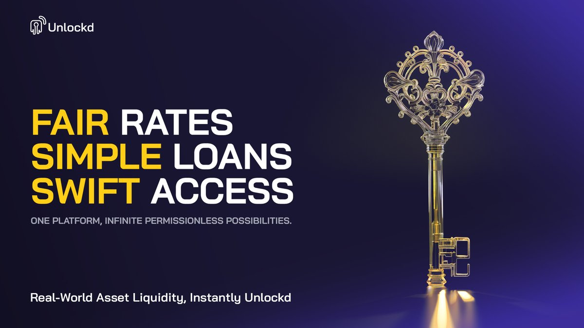 Ready to put your tokenized assets to work and unlock their potential? It's time to let your assets do more for you. With Unlockd V2, explore a seamless path to turn your tokenized real-world assets into ready liquidity. Begin your journey here 👇 unlockd.finance