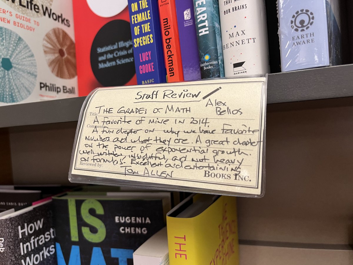 As a writer you live in hope that one day you will walk into a bookstore and be a staff pick. So thank you @BooksIncStores, Berkeley, for making my day. (And thanks for keeping it, next to a solitary copy of the book, for TEN YEARS.)