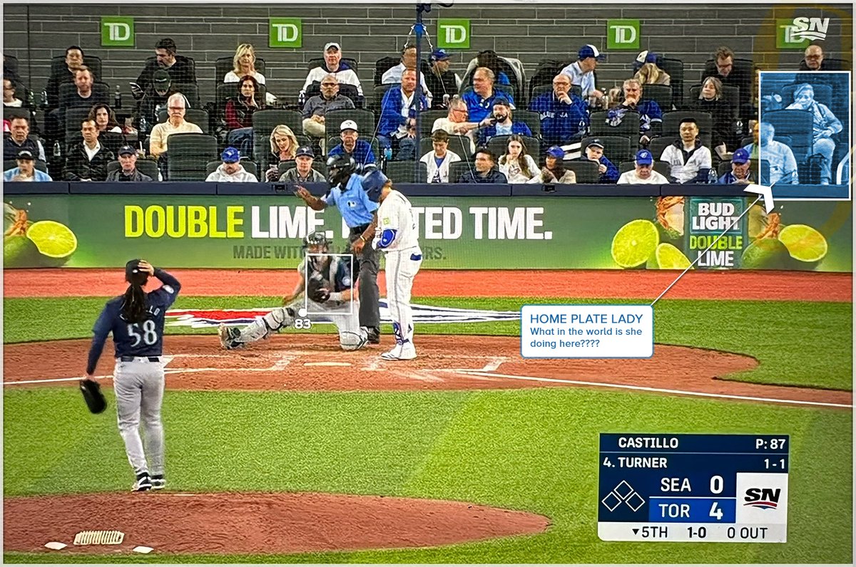 Ok, the @BlueJays played their Home Opener last night and unfortunately the universe is not whole....in the newly renovated 100 level, HOME PLATE LADY WAS NOT in her normal seat. NOT IN HER NORMAL SEAT! C'mon @BlueJays FIX THIS IMMEDIATELY! #HomePlateLady #BlueJays