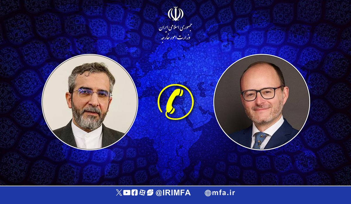 Iranian Deputy FM for Political Affairs @Bagheri_Kani had a phone conversation on Tuesday with his Spanish counterpart on the two country’s bilateral ties and exchanged views on regional & int'l issues.