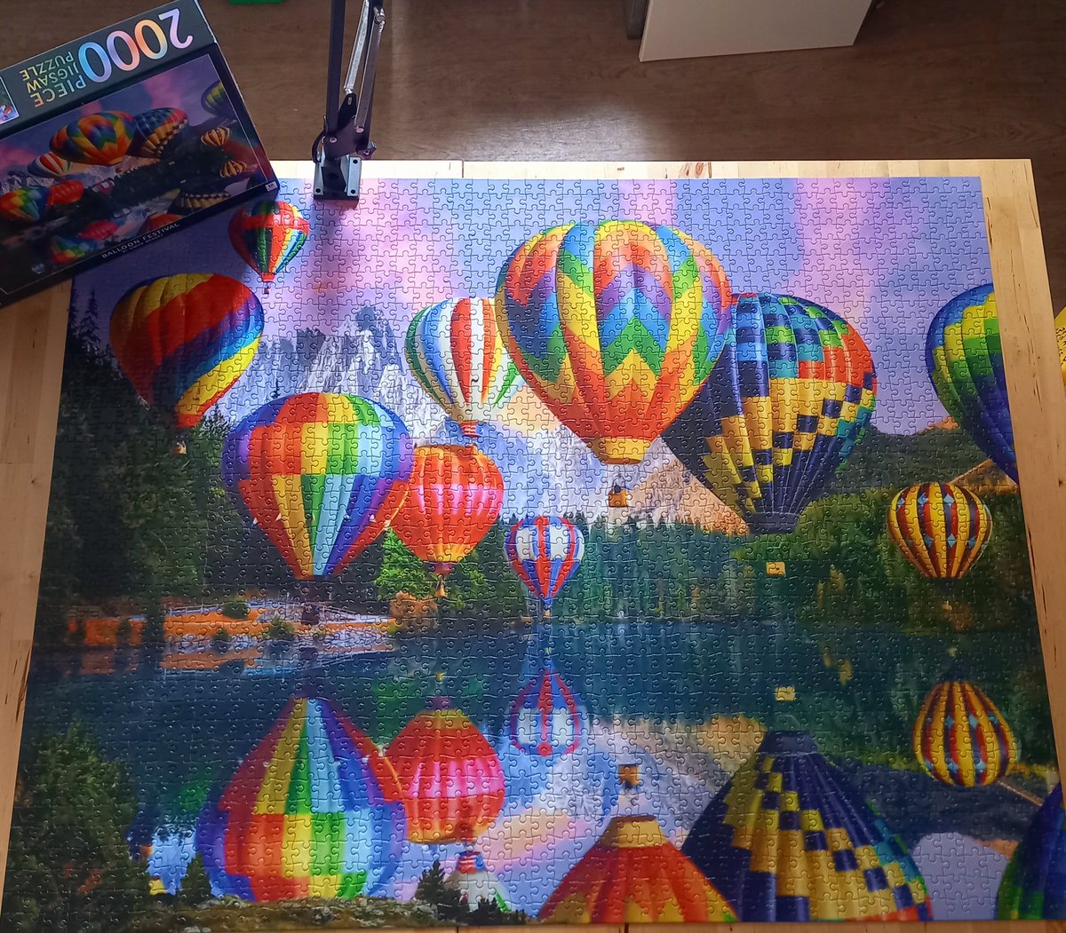 On my Easter break from delivering my Positive Voice #HIV talks to schools so kept myself busy with this 2,000 piece jigsaw puzzle. 'Balloon Festival' by Simon Mendez. Bought second-hand from the gift shop @Painshill: I'll donate back for someone else to enjoy.