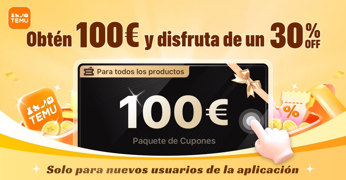 ⭐️Haz clic en el enlace temu.to/m/ew5rcn58t2p para obtener un kit de cupones de 💰100€ o ⭐️ Busca ach987008 en la aplicación Temu para obtener un 💰30% de descuento.