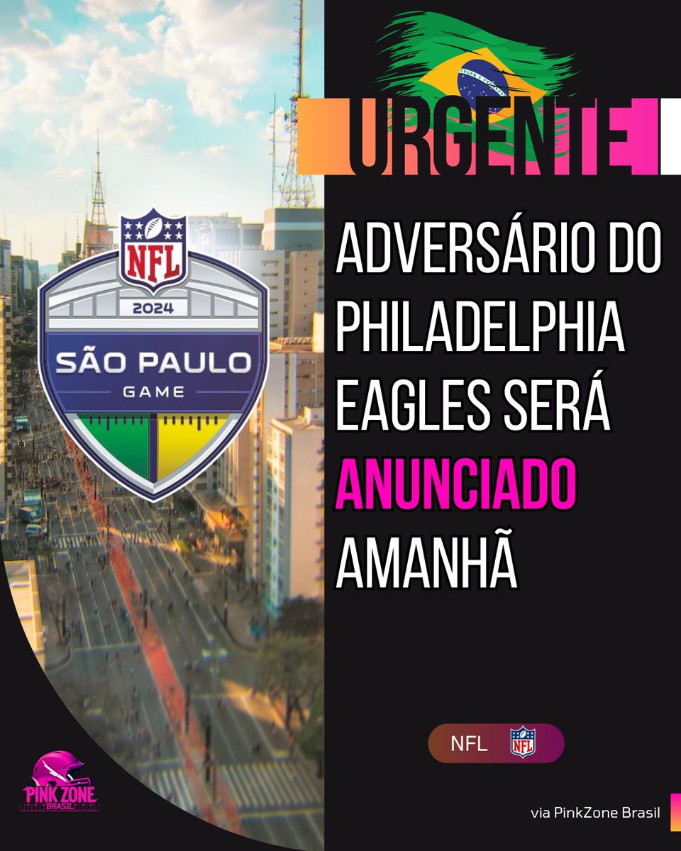 O anúncio será feito na Prefeitura de São Paulo amanhã às 10 horas da manhã e você poderá acompanhar tudo por aqui.

#nfl #nflbrasil #futebolamericano