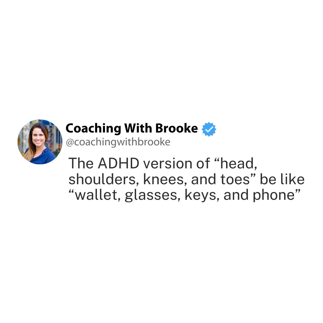 🎶Keys and phone😝 

Learn how to maximize your ADHD functioning with our FREE Executive Functioning Assessment/Questionnaire

coachingwithbrooke.com/ef-questionnai…

#globalholisticwealthday #holisticwealth #adhd #adhdcoach #adhdbrain #neurospicy #adhdmeme