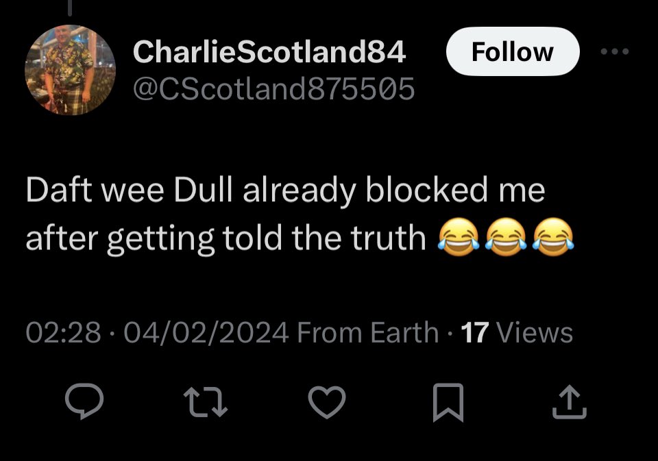 TheTradingSheep's tweet photo. @CScotland875505 @SNPfail @TaylorSuch3 Here we go again, the “hardman” Stalker needs a mental rest after getting told the truth so he hides behind block 😂😂

How long will it last this time?

Hang in there Chubbs, one day your sad life may get a tiny bit better

Remember, the answer is right under your nose

#FatFail https://t.co/WaSeSZyxif