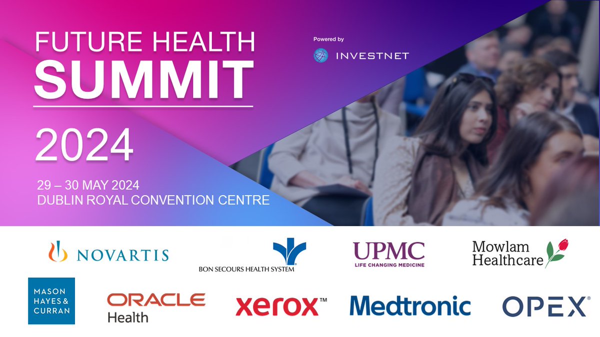 We're happy to announce another major partner for @InvestnetEvents Future Health Summit 2024 ! Welcome @OPEXcorporation a global leader in Next Generation Automation, providing innovative, unique solutions for warehouse, document and mail automation See you in Dublin! #FHS24