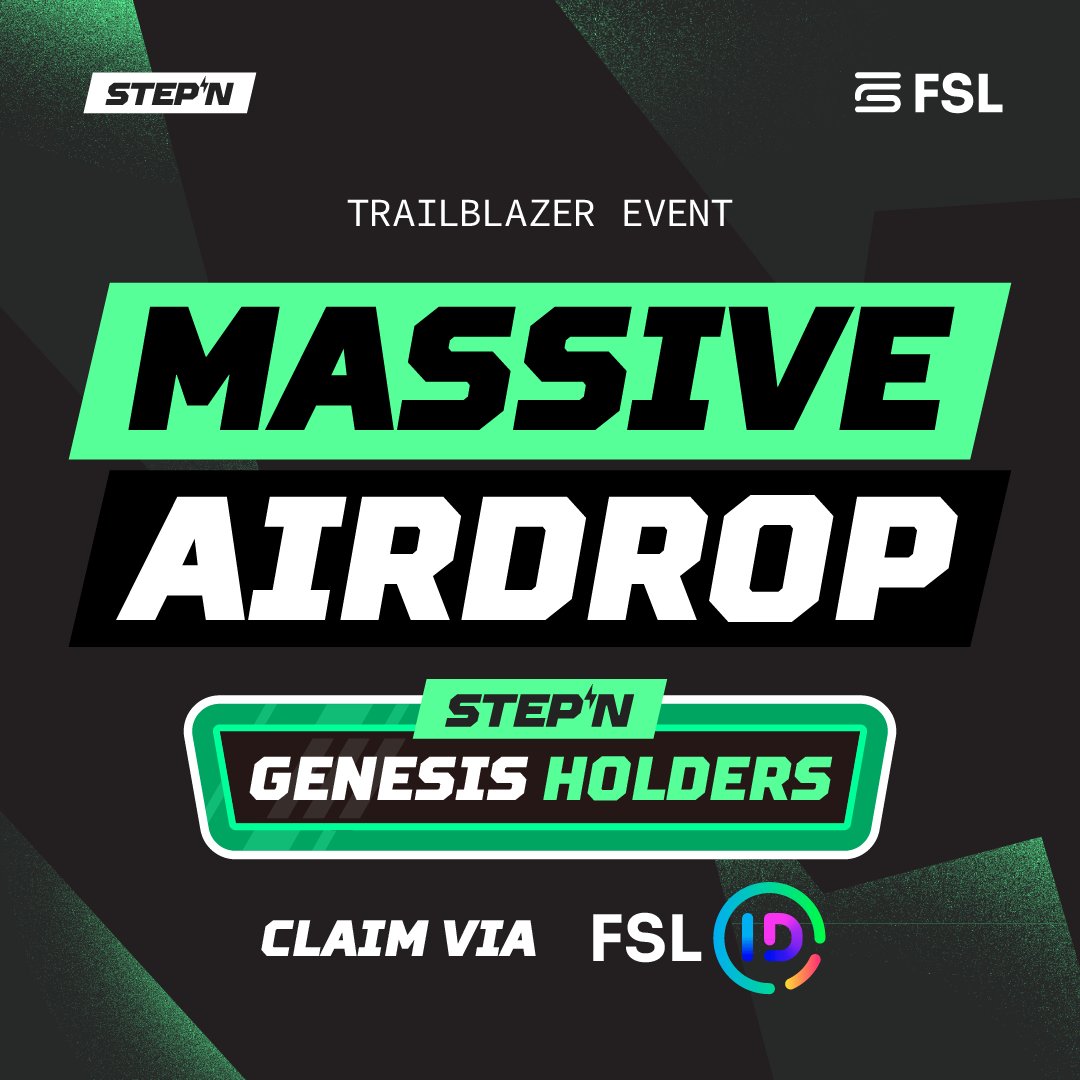 🚨 TRAILBLAZER GENESIS AIRDROP 🚨

#STEPNTrailblazer week continues with ANOTHER HUGE AIRDROP 🔥

Eligible Genesis holders will receive FSL Points on their #FSLID in the next 24 hours! ✨

With this new airdrop, we want to reward our most loyal community members. 

That’s why…