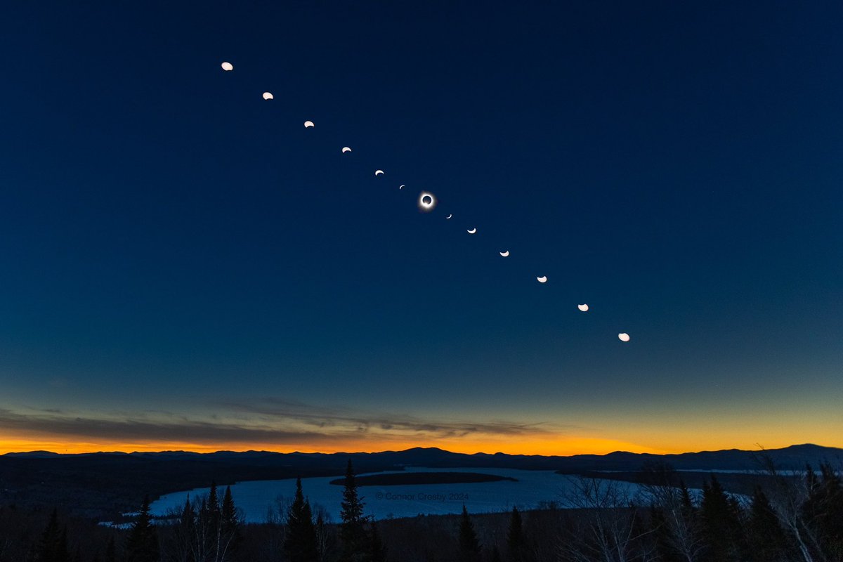 Saved the best for last… here is my composite of all the #solareclipse phases. This required a lot of planning, using an app to figure out sun placement, keeping the camera still the entire time, compositing lots of images. 🥹