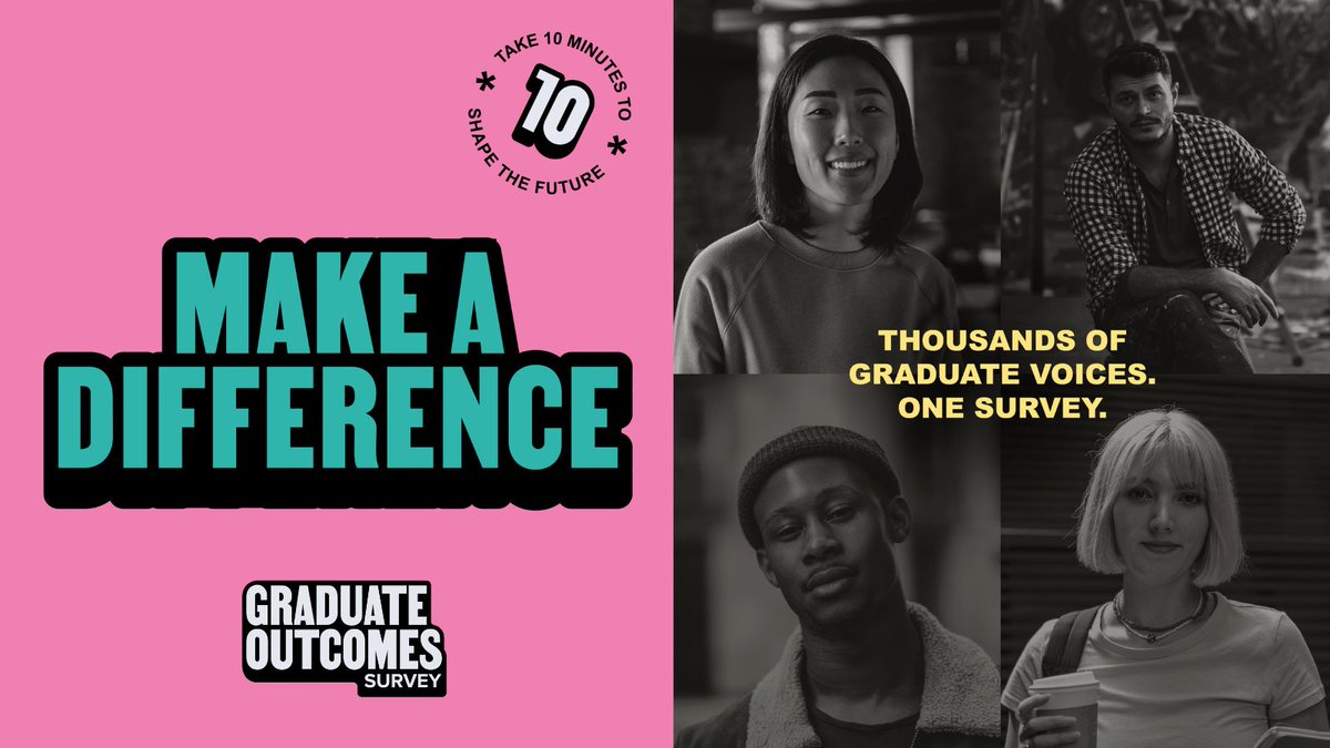 Your #graduate voice counts! Complete the #GraduateOutcomes survey🎓 Your responses will help us to improve our courses. Find out when you’ll be surveyed 👉 ow.ly/9QRA50RaQgG

#highereducation #employability @grad_outcomes @derbyunistudent @DerbyUniAlumni