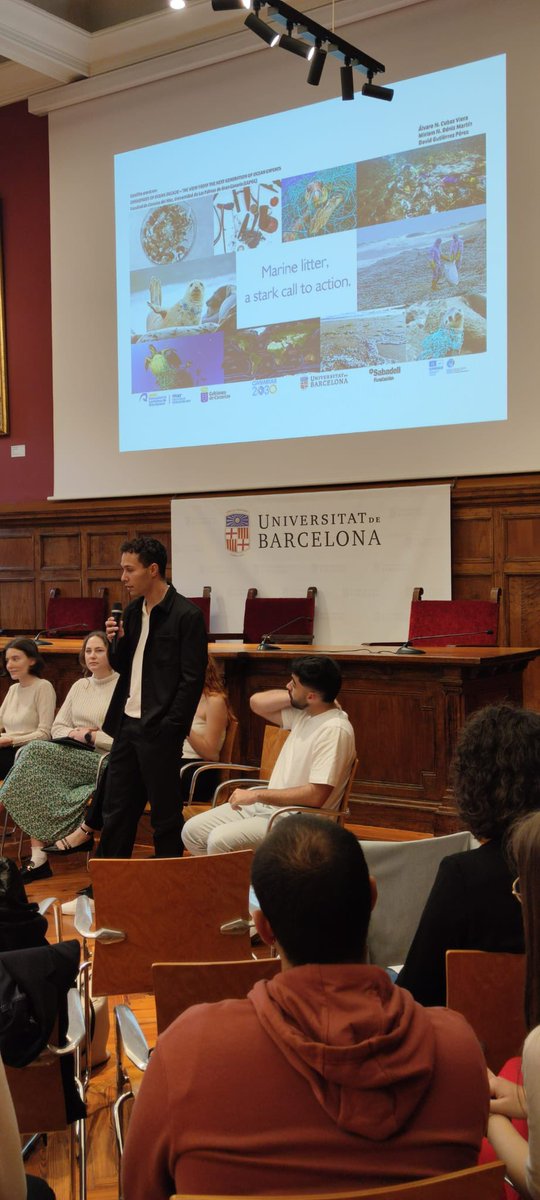 Intervención de Álvaro Cubas <a href="/Alvaro_ncv55/">Álvaro Cubas</a>, Miriam Déniz y David Gutiérrez en el evento satélite del #OceanDecade organizado por las facultades de Ciencias del Mar, incluida la de la <a href="/ULPGC/">ULPGC</a> <a href="/fccmar_ulpgc/">Facultad de Ciencias del Mar ULPGC</a>. Hablemos de #basurasmarinas y su impacto #MarineLitter 🌊🗑