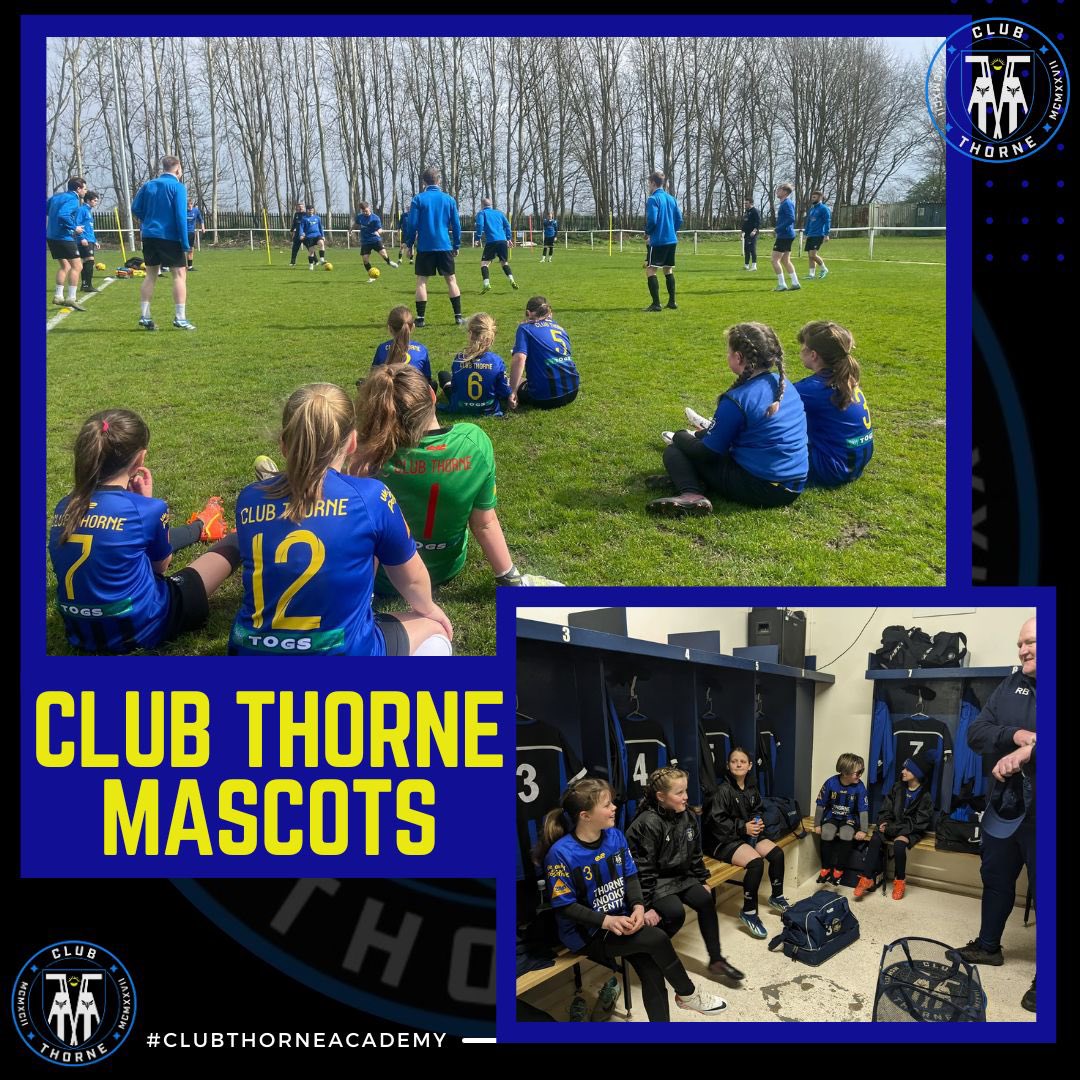 Our U9 girls team, coached by Tony Hurrell, were mascots for Saturday’s home fixture against Hedon Rangers 🙌🏼 

#colliery #clubthorne #upthecolliery #clubthorneacademy #thorne #moorends #doncasterisgreat #doncaster