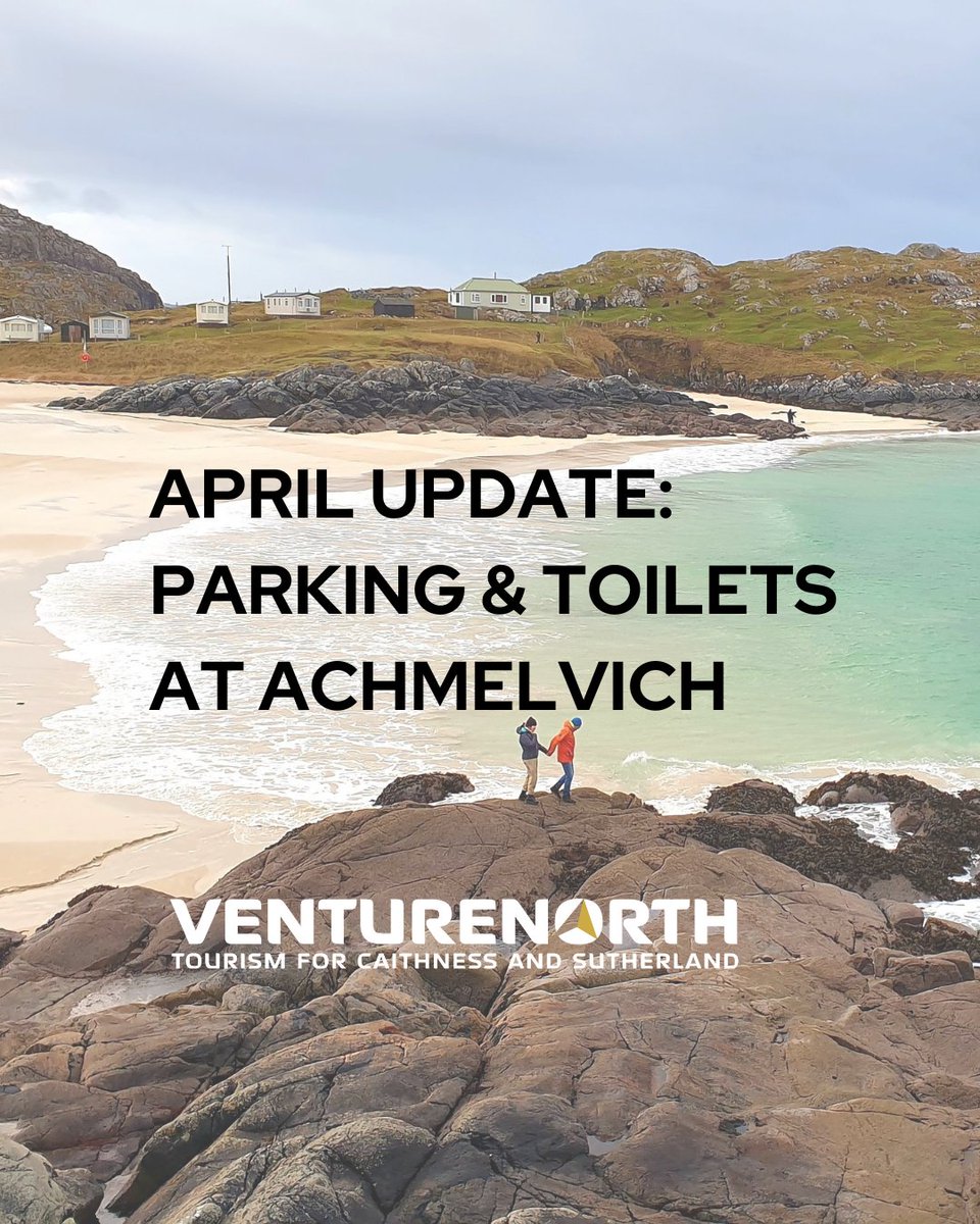 Local landowners have made available some alternative parking and temporary toilet facilities at Achmelvich while improvements to the car park & toilets are underway. This is just at the turning circle before the cattle grid as you drive into Achmelvich. Please look for signage!