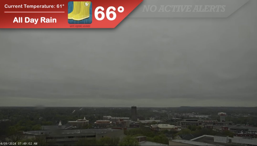 Periods of steady rain will continue throughout the day today as a wave of moisture moves into the #WKU area. Keep those umbrellas and raincoats handy, because it’ll be a similar story for our Wednesday and Thursday forecasts. Sorry, sun-lovers!