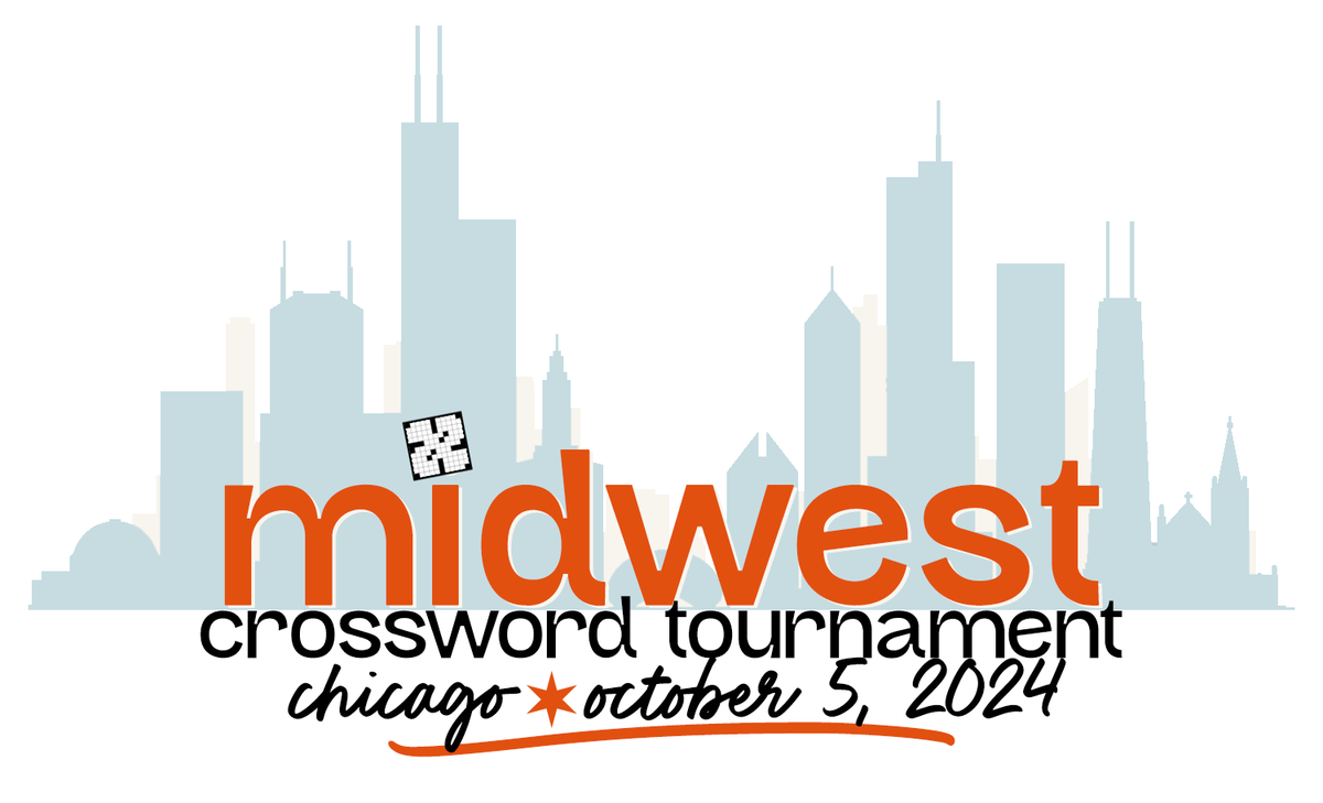 The Midwest Crossword Tournament is open for registration! In-person, online, individuals, pairs. Six excellent puzzles constructed and edited by some of the best puzzlemakers in the Midwest! We can't wait to see you in Chicago on October 5. 
midwestgridfest.com