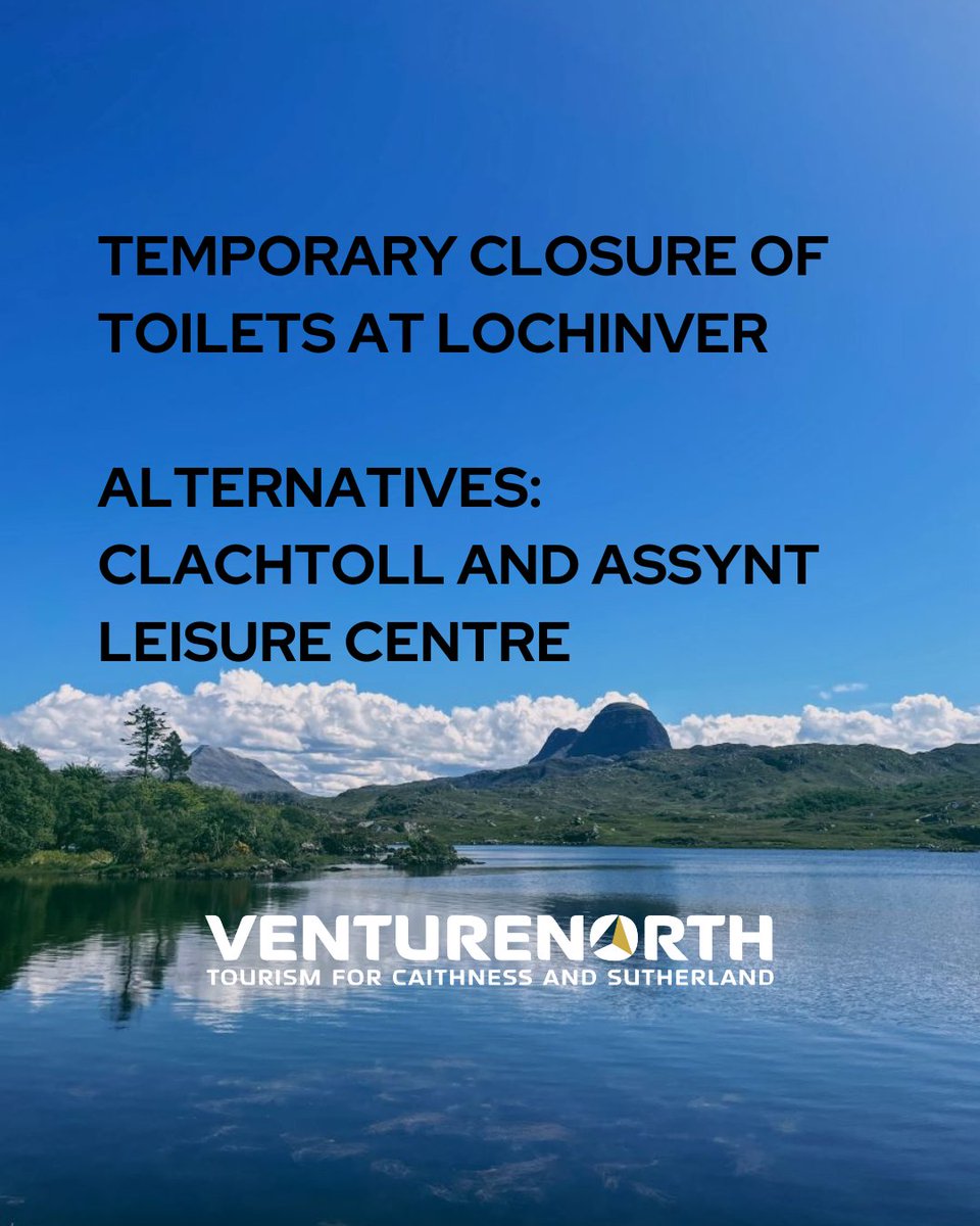 In Lochinver, work has started on the public toilets which will be closed until the end of May. The nearest available toilets are at Clachtoll and temporarily at the Assynt Leisure Centre till the Lochinver toilets reopen.